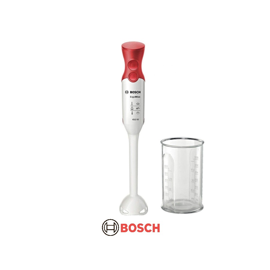 Batidora de mano BOSCH 450W Rojo + Vaso – Ofertas3b