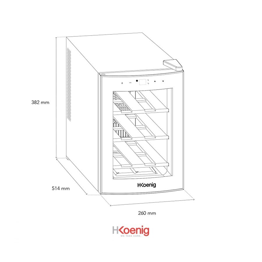 Vinoteca para 6 botellas HKoenig AGE6WV – Ofertas3b